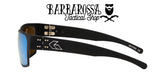 GATORZ - Delta, Matte Black, Smoked Polarized, Blue Mirror